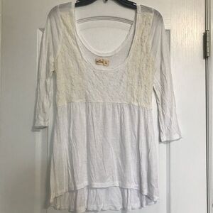 Women's Hollister White Lace Top